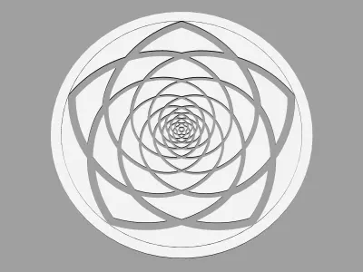 Flooring design Medallion 3d and vector file 3D model 3D model