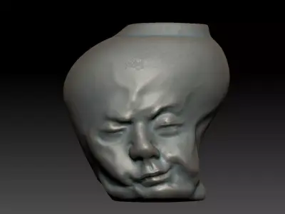 face-vase 3 sculpture with face 3D print model