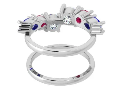 Round Cut Ring With Band 3481 3D print model