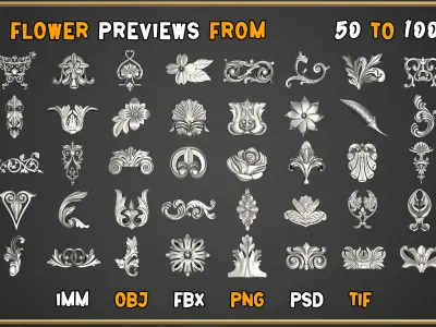 400 SUPER ORNAMENTAL MEGAPCK - 50 Percent OFF This Week Low-poly 3D model