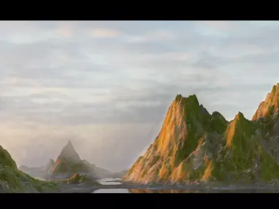 Landscape mountain hd Free 3D model