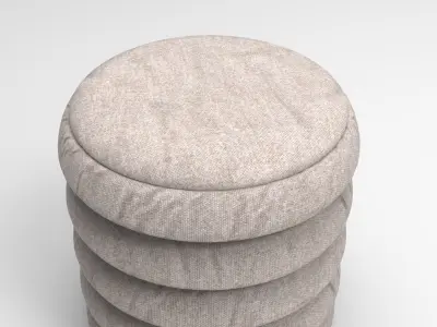 Panduf Stool Low-poly 3D model