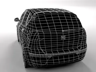 SEAT ALTEA LOWPOLY Low-poly 3D model