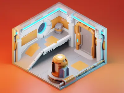 Sci-Fi Corridor Free 3D model