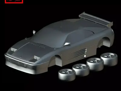 Ferrari 348 GT-C LM 1994 3D print model