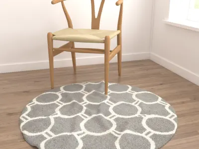 Round Rug Set 78 3D model