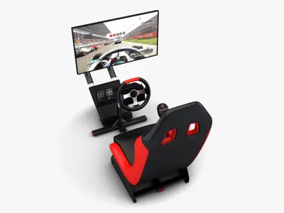 Racing Game Simulator Display v 1 3D model
