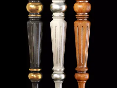 Classic leg 009 3D model