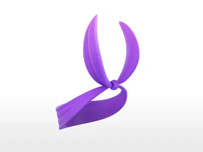 Headband037 Purple Headband 3D model