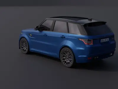 Land Rover Range Rover Sport SVR Low-poly 3D model