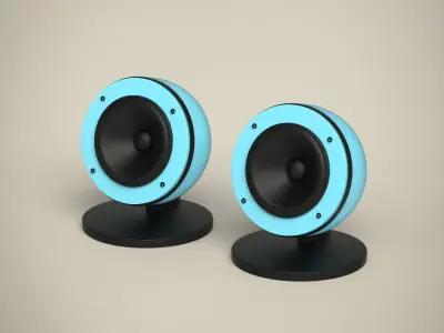 Speakers two 3D model