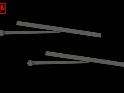 Windshield wipers 001 3D print model