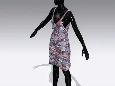 Woman Cloth Dress Low-poly 3D model buy
