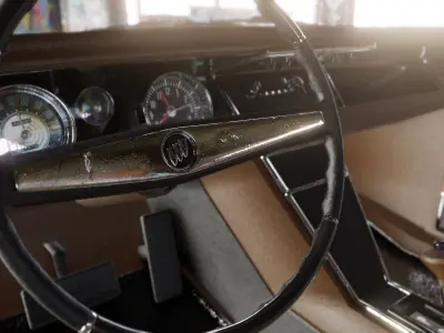 Riviera Buick 1963 model lowpoly Low-poly 3D model