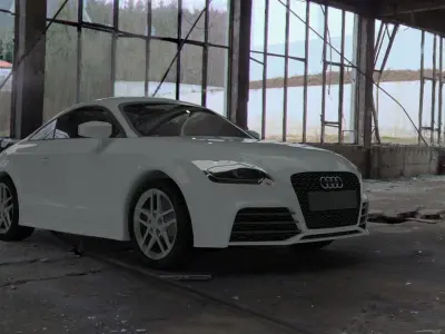 Audi TT RS 2010 Low-poly 3D model