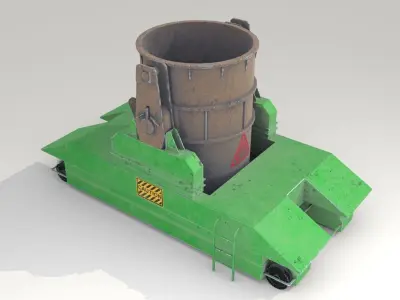 Ladle Transfer Car Low-poly 3D model