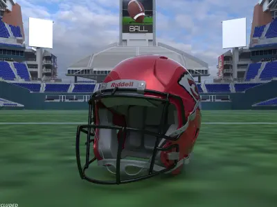 Kansas City Chiefs American Football Helmet 3D model
