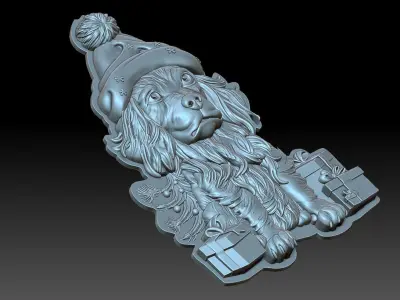New Year Dog 3D print model