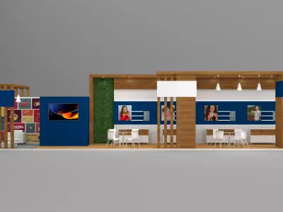 48sqmt exhibition stall 16x3mtr  3D model