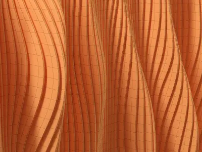 Parametric wall long noise 3D model