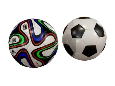 Adidas soccer balls 3D model