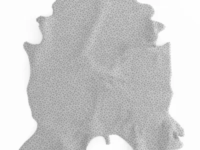 Black Cowhide Rug 3D model