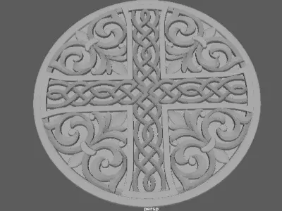 Central decor ornament for furniture 3D model 612