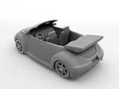 2003 Volkswagen Bug Beetle Convertible 3D model