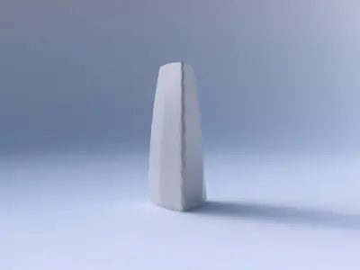 Vase curved tipping triangle with diagonal grid pattern 3D print model