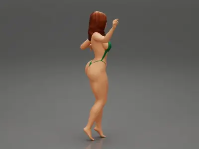 Sexy Girl With Hot Body In Bikini 3D print model