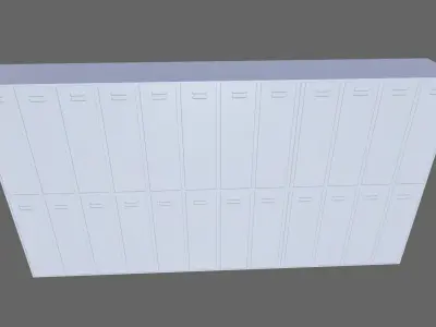 Locker Cabinet Low-poly 3D model