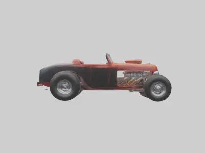 Classic Hot Rod model Low-poly 3D model