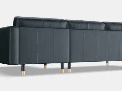 LANDSKRONA 3-seat sofa 2 Low-poly 3D model