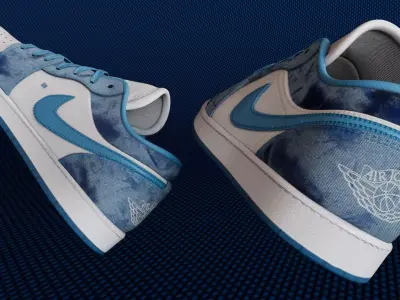 Air Jordan Low WashedDenim Shoes  Low-poly 3D model