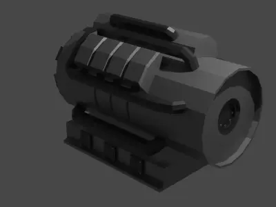 Low Poly Car Engine Low-poly 3D model