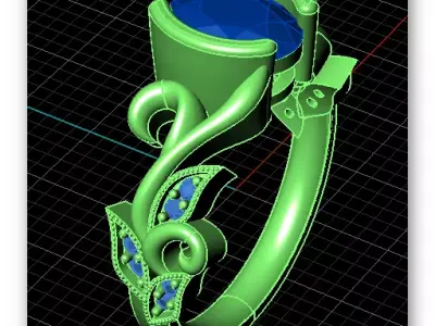 oval jewelry ring luxury 3D print model