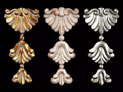 Classic carved 104 3D model