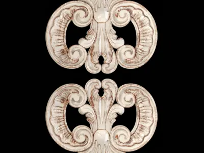 Classic carved 100 3D model