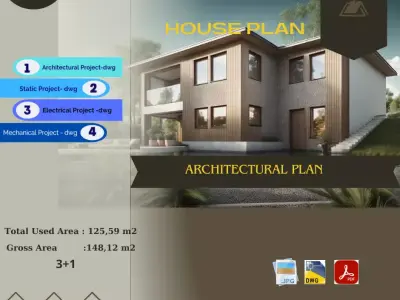 Tip6 House Plans Architectural Drawings Modern House Plans  3D model