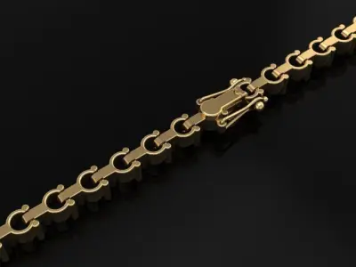 Dainty Diamond Tennis Bracelet 3mm 3D print model