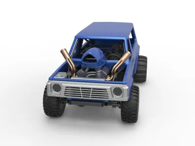 Uphill Sand Racing Dragster Version 4 Scale 1 to 25 3D print model