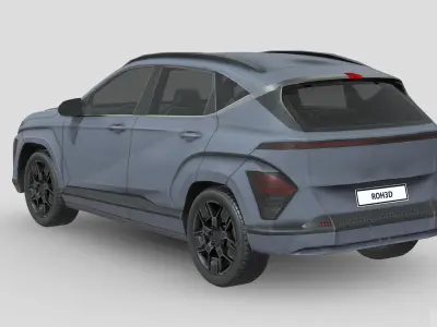 Hyundai KONA Electric 2024 Low-poly 3D model