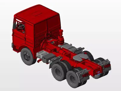 Truck Roman Diesel 6x4 MAN F8 3D print model 3D print model