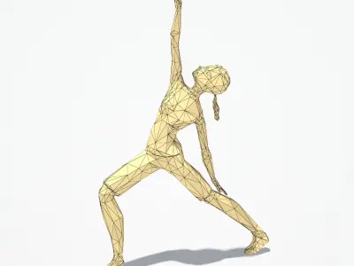 Yoga Pose Low-poly 3D model