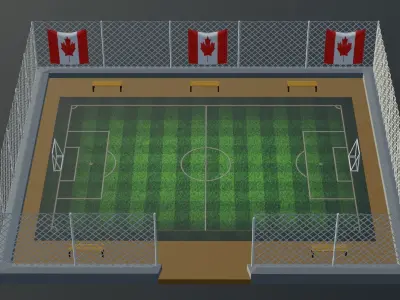 Soccer Stadium - Canada Low-poly 3D model