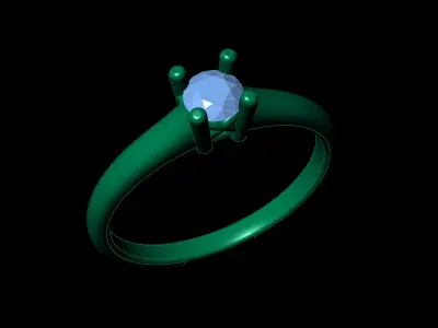 Engagement X ring printable model 3D print model