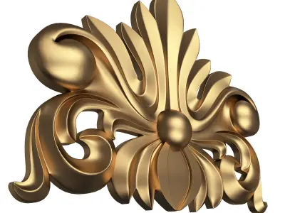Carved Plaster Molding Decoration 016 Low-poly 3D model