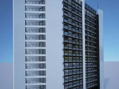 Residential Building 3D model high detailed  3D model