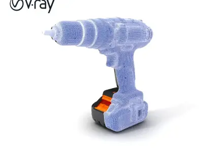 Cordless Electric Drill Model Pack Low-poly 3D model
