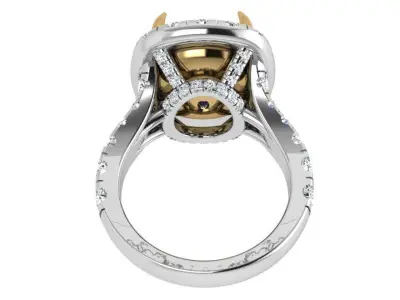 Cushion Halo Ring 4382 3D print model